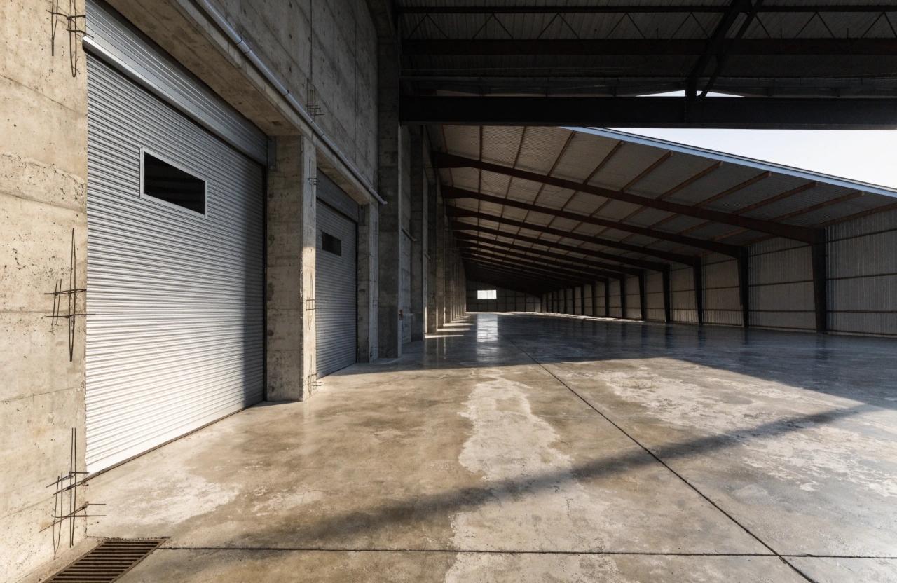 Reinforced concrete warehouse floor slab poured for a Fyshwick industrial site