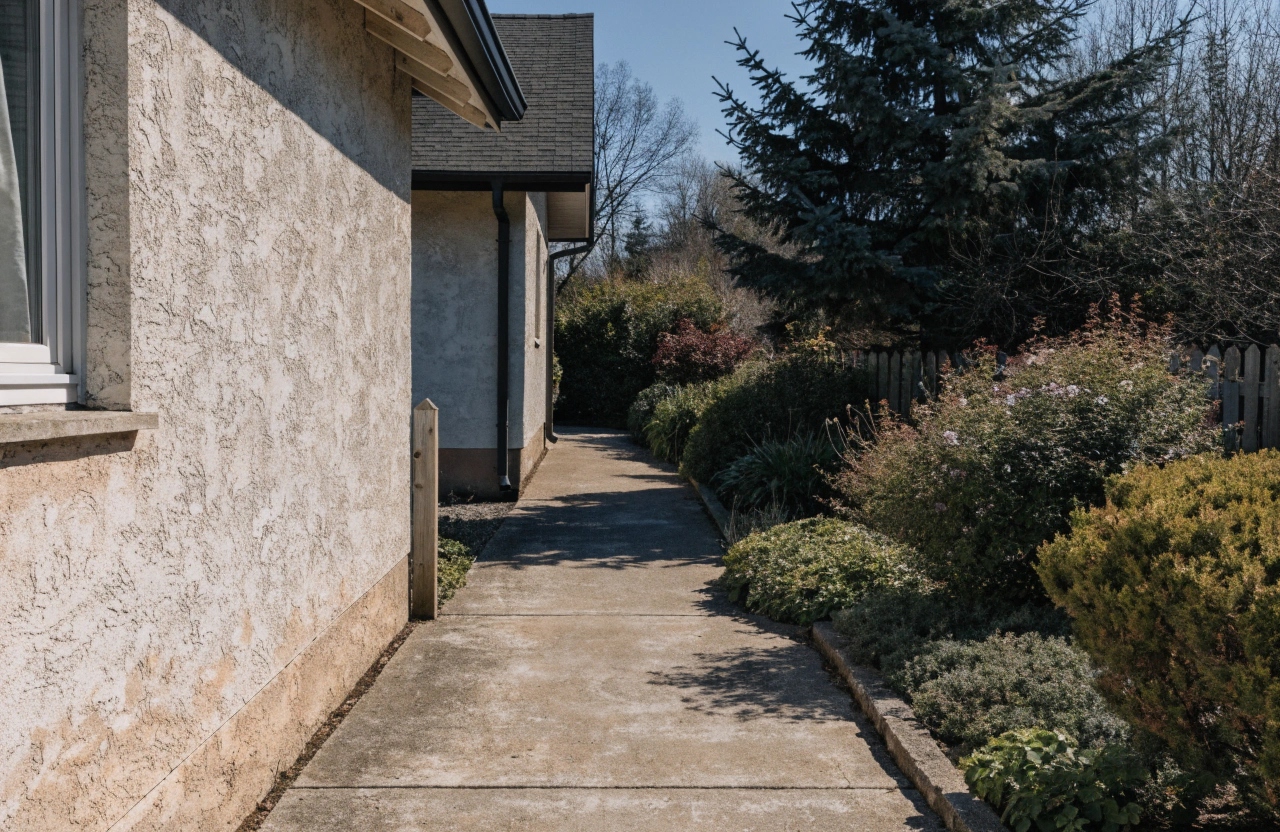 Concrete garden path installed at a Stirling home