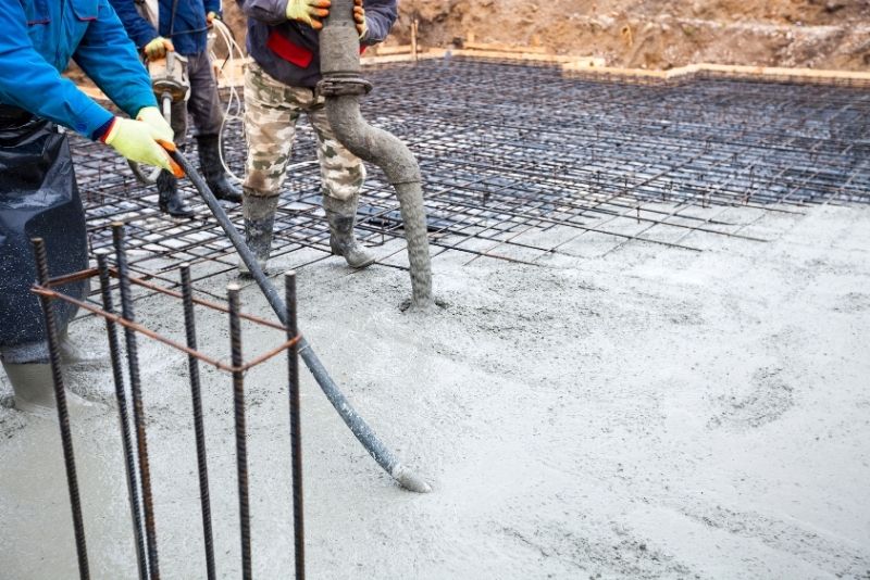 local concrete contractors installing concrete using a pump