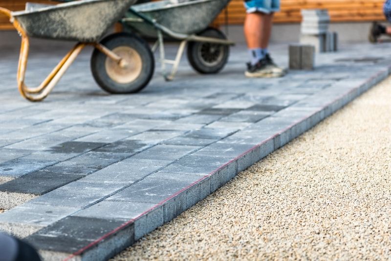 installing a concrete block pavement