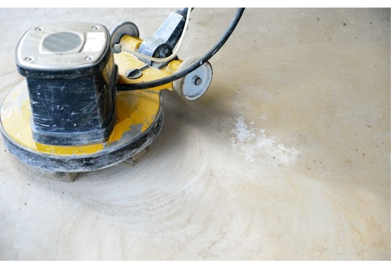 A concrete machine for laying concrete