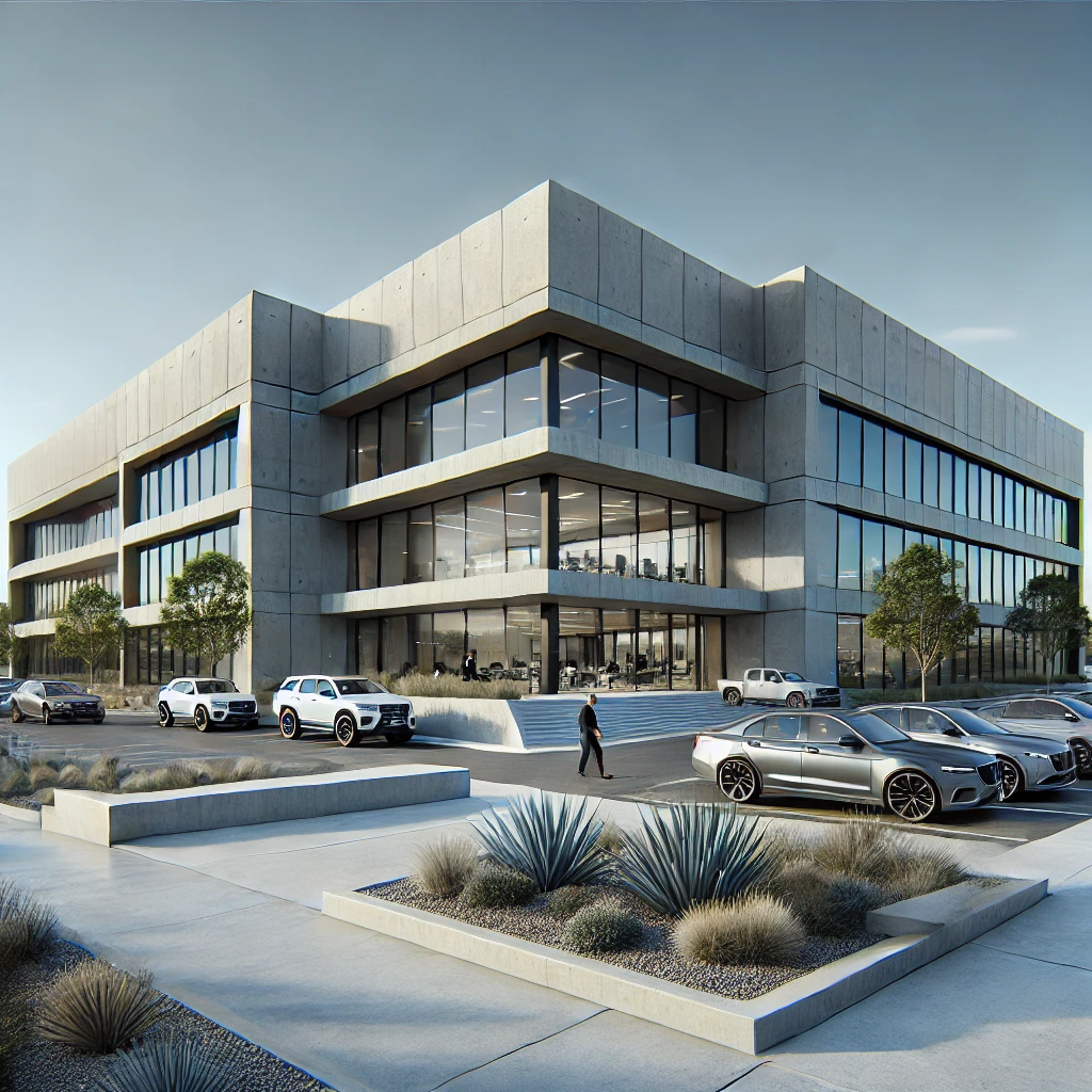 Architectural visualization of a modern commercial building in Woden Valley